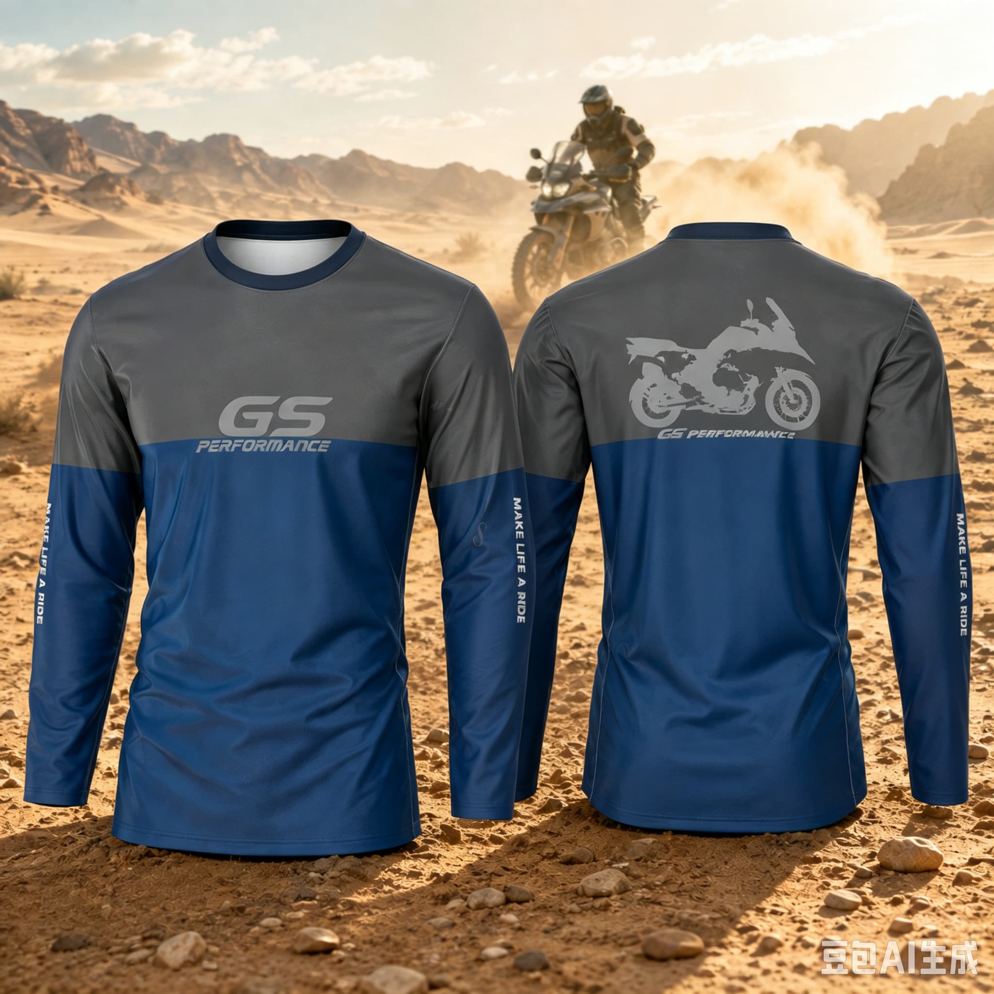 Outdoor Adventure Sports - Maglia a Maniche Lunghe per Moto