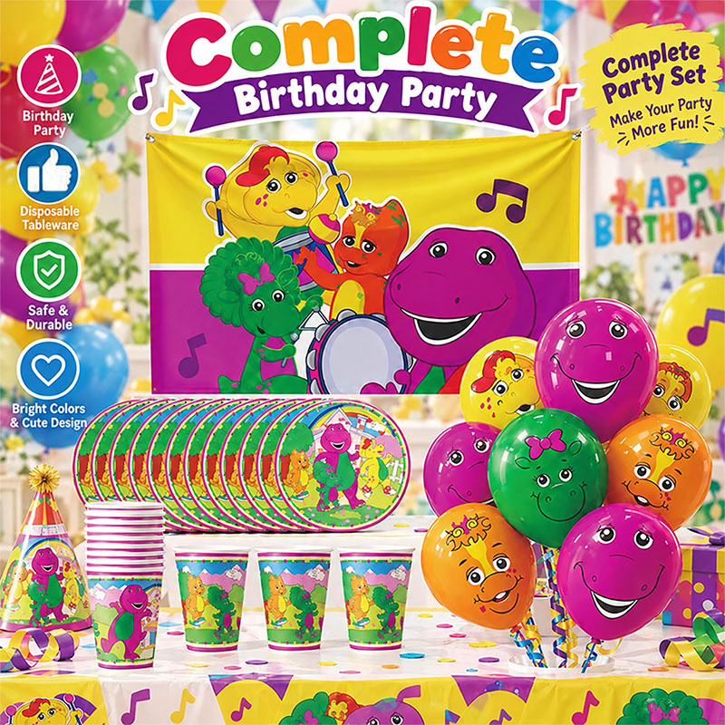 Outdoor Adventure Birthday Party - Le avventure di Barney: set di