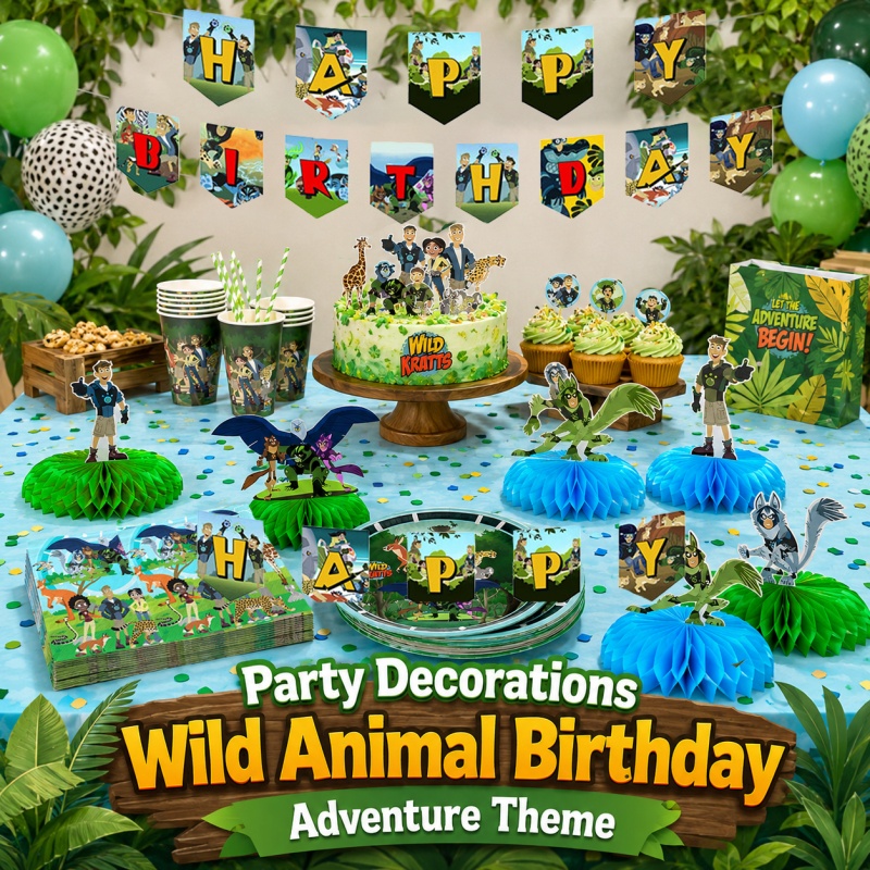 Outdoor Adventure Birthday Party - Picnic di Compleanno Wild Kratts, Decorazione