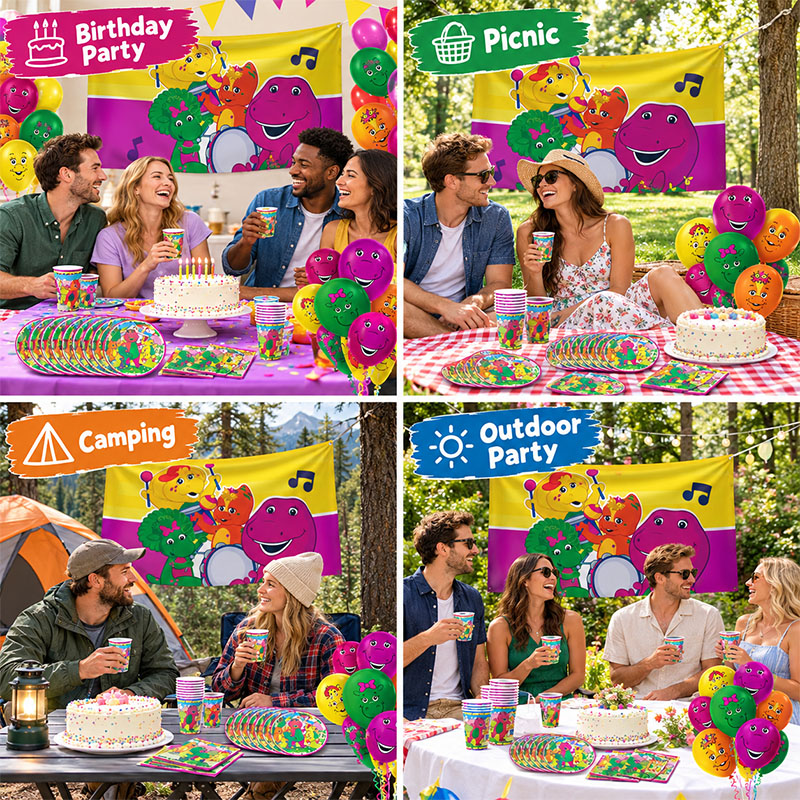 Le avventure di Barney: set di - Outdoor Adventure Birthday Party recensione e prezzo